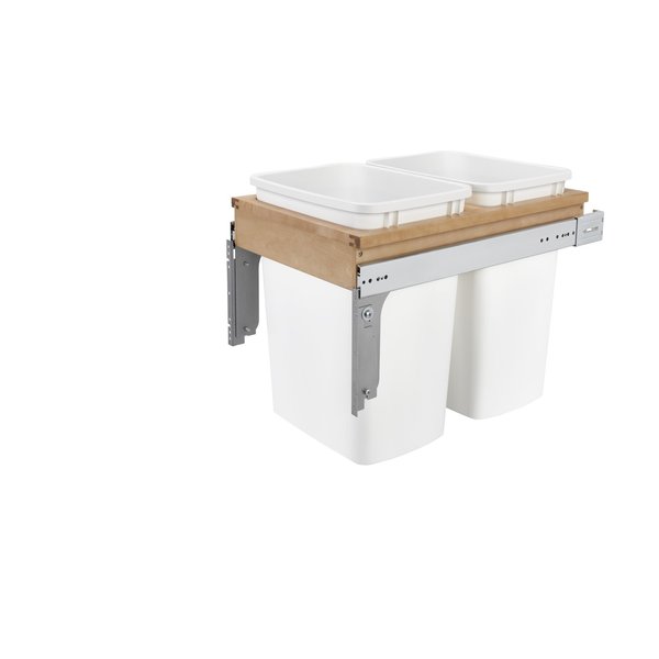 Rev-A-Shelf Rev-A-Shelf Wood Top Mount Pull Out Double TrashWaste Containers 4WCTM-18DM2